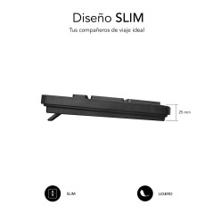 SUBBLIM SUBKBC-0SSK50 tastiera Universale USB QWERTY Spagnolo Nero