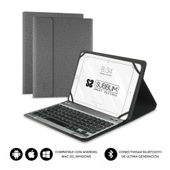 SUBBLIM SUB-KT2-BT0002 tastiera per dispositivo mobile QWERTY Spagnolo Bluetooth Grigio