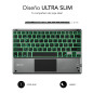 SUBBLIM TECLADO SMART BACKLIT TOUCHPAD BLUETOOTH GREY QWERTY Spagnolo Nero, Grigio