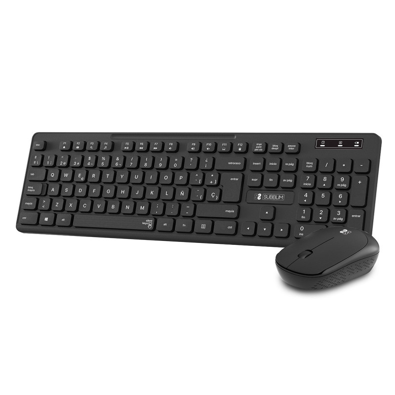 SUBBLIM SUBKBC-CSSW10 tastiera Mouse incluso Universale RF Wireless QWERTY Spagnolo Nero SUBBLIM SUBKBC-CSSW10 tastiera Mouse incluso Universale RF Wireless QWERTY Spagnolo Nero