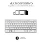 SUBBLIM SUB-KB-3ADC200 tastiera Universale Bluetooth QWERTY Spagnolo Argento, Bianco