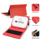 SUBBLIM SUB-KT1-USB002 tastiera per dispositivo mobile QWERTY Spagnolo Micro-USB Rosso