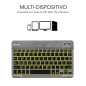 SUBBLIM TECLADO SMART BACKLIT BLUETOOTH GREY QWERTY Spagnolo Nero, Grigio