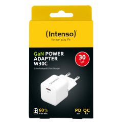 Intenso POWER ADAPTER USB-C GAN/7803022 Universale Bianco AC Ricarica rapida Interno