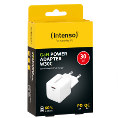 Intenso POWER ADAPTER USB-C GAN 7803022 Universale Bianco AC Ricarica rapida Interno