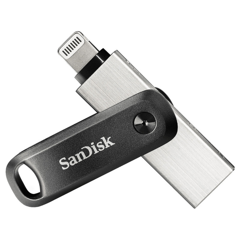 SanDisk iXpand unità flash USB 64 GB USB Type-A / Lightning 3.2 Gen 2 (3.1 Gen 2) Nero, Argento SanDisk iXpand unità flash USB 64 GB USB Type-A / Lightning 3.2 Gen 2 (3.1 Gen 2) Nero, Argento