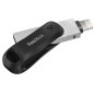 SanDisk iXpand unità flash USB 64 GB USB Type-A / Lightning 3.2 Gen 2 (3.1 Gen 2) Nero, Argento SanDisk iXpand unità flash USB 64 GB USB Type-A / Lightning 3.2 Gen 2 (3.1 Gen 2) Nero, Argento