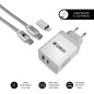 SUBBLIM SUBCHG-3WPD10 Caricabatterie per dispositivi mobili Universale Argento, Bianco AC Ricarica rapida Interno