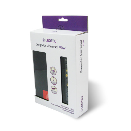 Leotec LENCSHOME06 adattatore e invertitore Interno 90 W Nero