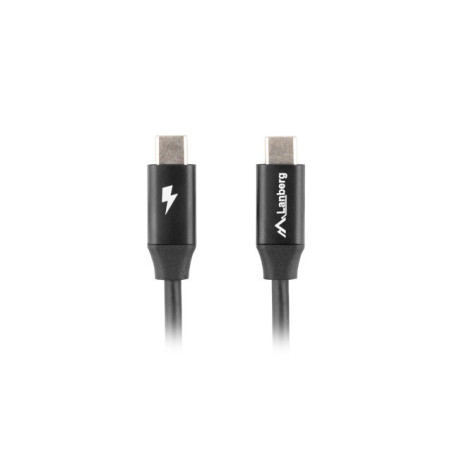 Cable usb tipo c lanberg 0.5m - macho -  macho - carga rapida - negro