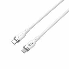 Cable usb tipo c hyper 2m -  macho - macho -  blanco