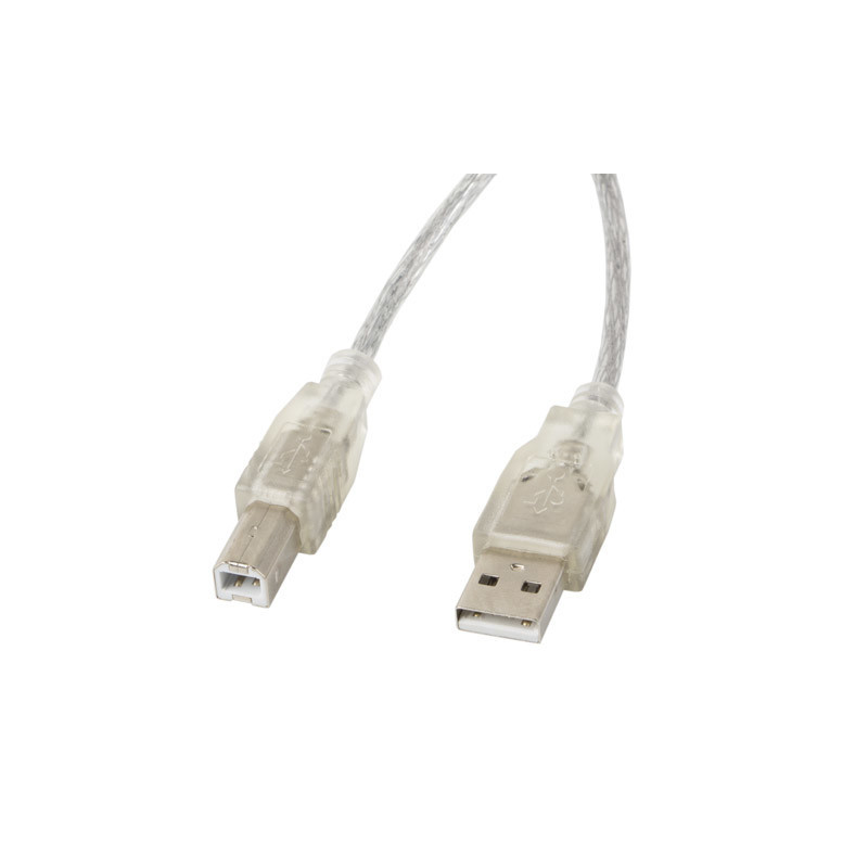 Lanberg CA-USBA-12CC-0018-TR cavo USB USB 2.0 1,8 m USB B Trasparente Lanberg CA-USBA-12CC-0018-TR cavo USB USB 2.0 1,8 m USB B Trasparente