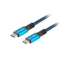 Lanberg CA-CMCM-45CU-0005-BK cavo USB USB4 Gen 2x2 0,5 m USB C Nero, Blu