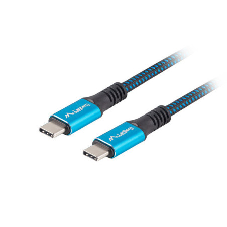 Lanberg CA-CMCM-45CU-0005-BK cavo USB USB4 Gen 2x2 0,5 m USB C Nero, Blu