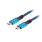 Lanberg CA-CMCM-45CU-0005-BK cavo USB USB4 Gen 2x2 0,5 m USB C Nero, Blu Lanberg CA-CMCM-45CU-0005-BK cavo USB USB4 Gen 2x2 0,5 m USB C Nero, Blu