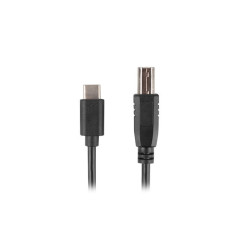 Lanberg CA-USBA-14CC-0018-BK cavo USB USB 2.0 1,8 m USB B USB C Nero