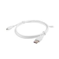 Lanberg CA-USBM-10CC-0010-W cavo USB USB 2.0 1 m Micro-USB A USB A Bianco
