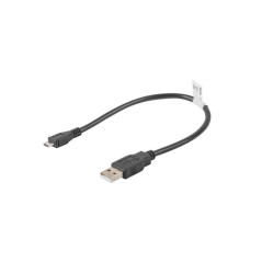 Lanberg CA-USBM-10CC-0003-BK cavo USB USB 2.0 0,3 m Micro-USB B USB A Nero