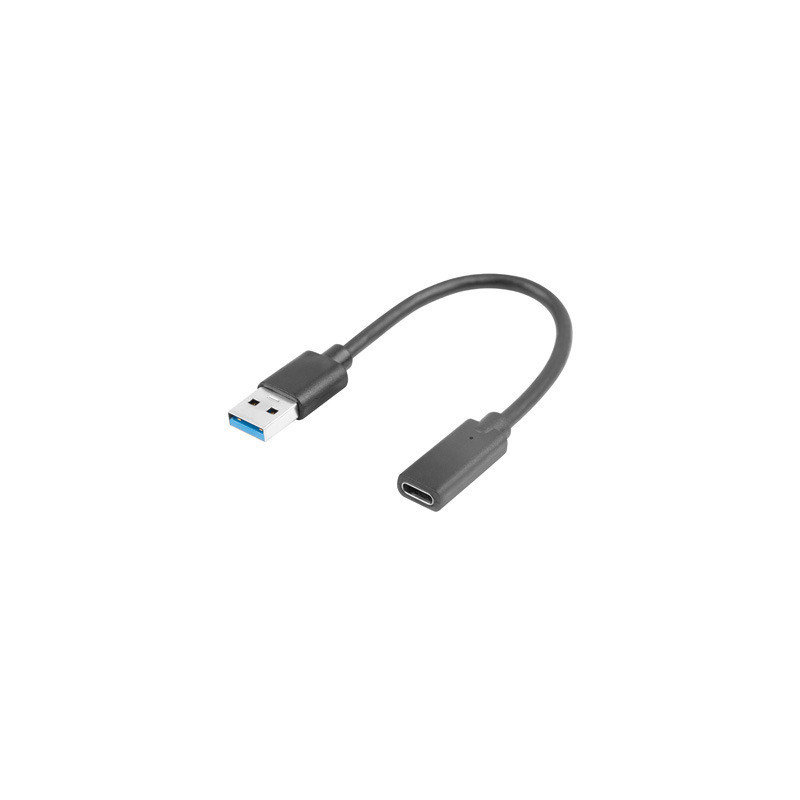 Lanberg AD-UC-UA-03 cavo USB USB 3.2 Gen 1 (3.1 Gen 1) 0,15 m USB type A USB tipo-C Nero