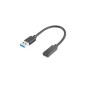 Lanberg AD-UC-UA-03 cavo USB USB 3.2 Gen 1 (3.1 Gen 1) 0,15 m USB type A USB tipo-C Nero