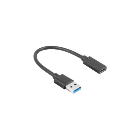 Adaptador lanberg usb 3.1 tipo c -  usb tipo - a 15cm