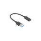 Lanberg AD-UC-UA-03 cavo USB USB 3.2 Gen 1 (3.1 Gen 1) 0,15 m USB type A USB tipo-C Nero