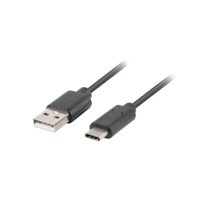 Cable usb lanberg 2.0 macho -  usb tipo c macho quick charge 3.0 0.5m negro