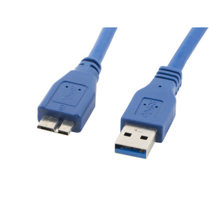 Lanberg CA-US3M-10CC-0005-B cavo USB 0,5 m Micro-USB A USB A Blu