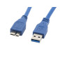 Lanberg CA-US3M-10CC-0005-B cavo USB 0,5 m Micro-USB A USB A Blu Lanberg CA-US3M-10CC-0005-B cavo USB 0,5 m Micro-USB A USB A Blu