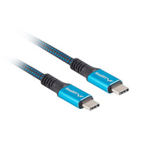 Lanberg CA-CMCM-45CU-0012-BK cavo USB USB4 Gen 2x2 0,12 m USB C Nero, Blu