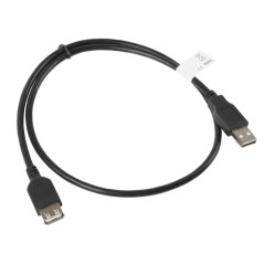 Lanberg CA-USBE-10CC-0007-BK cavo USB USB 2.0 0,7 m USB A Nero