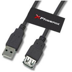 Phoenix Technologies 5m USB A USB A cavo USB USB 2.0 Nero