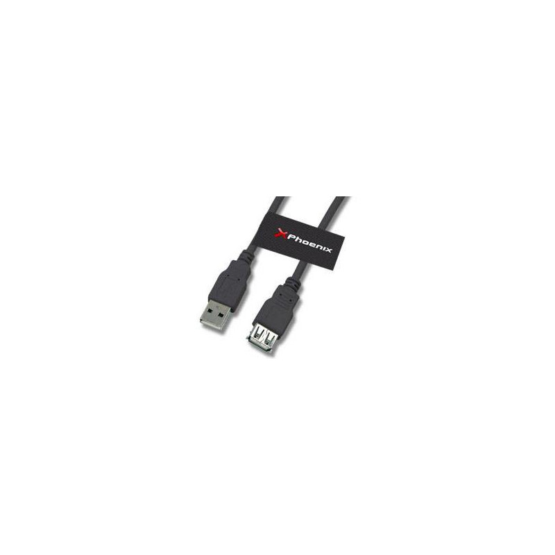 Phoenix Technologies 5m USB A/USB A cavo USB USB 2.0 Nero