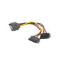 Cable alimentacion lanberg sata macho - 2x sata hembra 15cm
