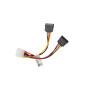 Cable lanberg alimentacion molex macho a 2x sata hembra 15 cm