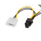 Cable lanberg alimentacion molex 2x macho a hembra btx 6 pin psu 15 cm