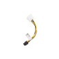 Cable lanberg alimentacion molex 2x macho a hembra btx 6 pin psu 15 cm