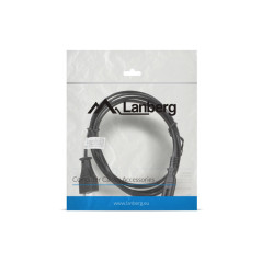Lanberg CA-C7CA-10CC-0018-BK cavo di alimentazione Nero 1,8 m Accoppiatore C7 CEE7/16