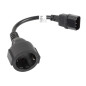 Cable lanberg adaptador iec 320 c14 -  schuko cee7 hembra 20cm