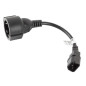 Cable lanberg adaptador iec 320 c14 -  schuko cee7 hembra 20cm