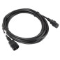 Cable alargador lanberg alimentacion cpu iec320 c13 h -  iec320 c14 m vde 5m