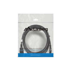 Lanberg CA-C13E-11CC-0050-BK cavo di alimentazione Nero 5 m Accoppiatore C13 Accoppiatore C14