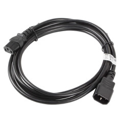Lanberg CA-C13E-11CC-0030-BK cavo di alimentazione Nero 3 m Accoppiatore C13 Accoppiatore C14