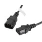 Cable alargador lanberg alimentacion cpu iec320 c13 h -  iec320 c14 m 1.8m