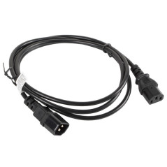 Lanberg CA-C13E-10CC-0018-BK cavo di alimentazione Nero 1,8 m Accoppiatore C13 Accoppiatore C14