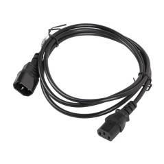 Lanberg CA-C13E-10CC-0018-BK cavo di alimentazione Nero 1,8 m Accoppiatore C13 Accoppiatore C14