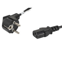 Lanberg CA-C13C-10CC-0018-BK cavo di alimentazione Nero 1,8 m Accoppiatore C13 CEE7 7