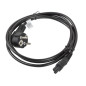 Cable de alimentacion lanberg trebol schuko cee 7 - 7 a iec320 c5 1.8m