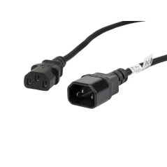 Lanberg CA-C13E-11CC-0018-BK cavo di alimentazione Nero 1,8 m Accoppiatore C13 Accoppiatore C14