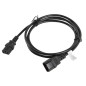 Cable alargador lanberg alimentacion cpu iec320 c13 h - iec320 c14 m vde 1.8m